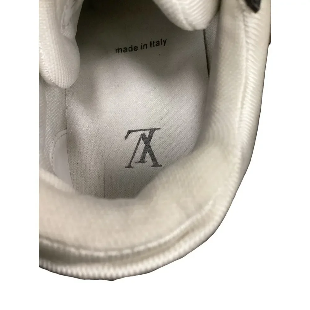 Louis Vuitton Shoes Women’s SZ 7 Iconic LV Trainers Monogram Denim & Leather B&W